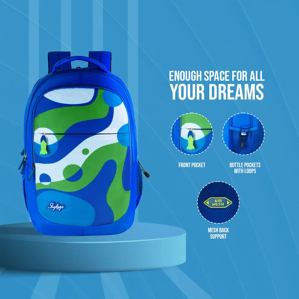 Skybags Squad 04  School Backpack Space Blue