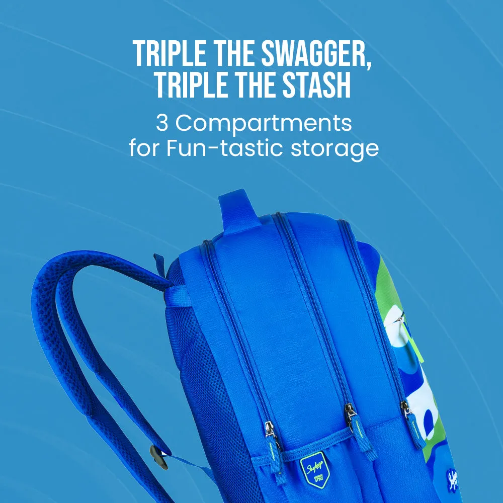 Skybags Squad 04  School Backpack Space Blue