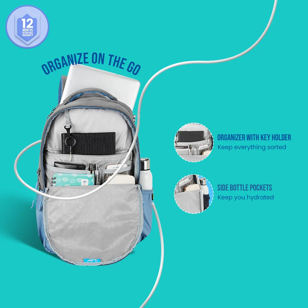 Skybags Strider Pro 07  Laptop Backpack (H) Grey