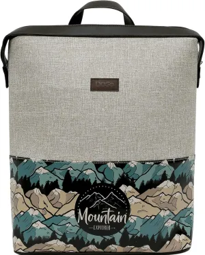 Slim Backpack for Women - Unique Design and Vegan Leather Laptop Work Travel Backpacks, Mountain Explorer