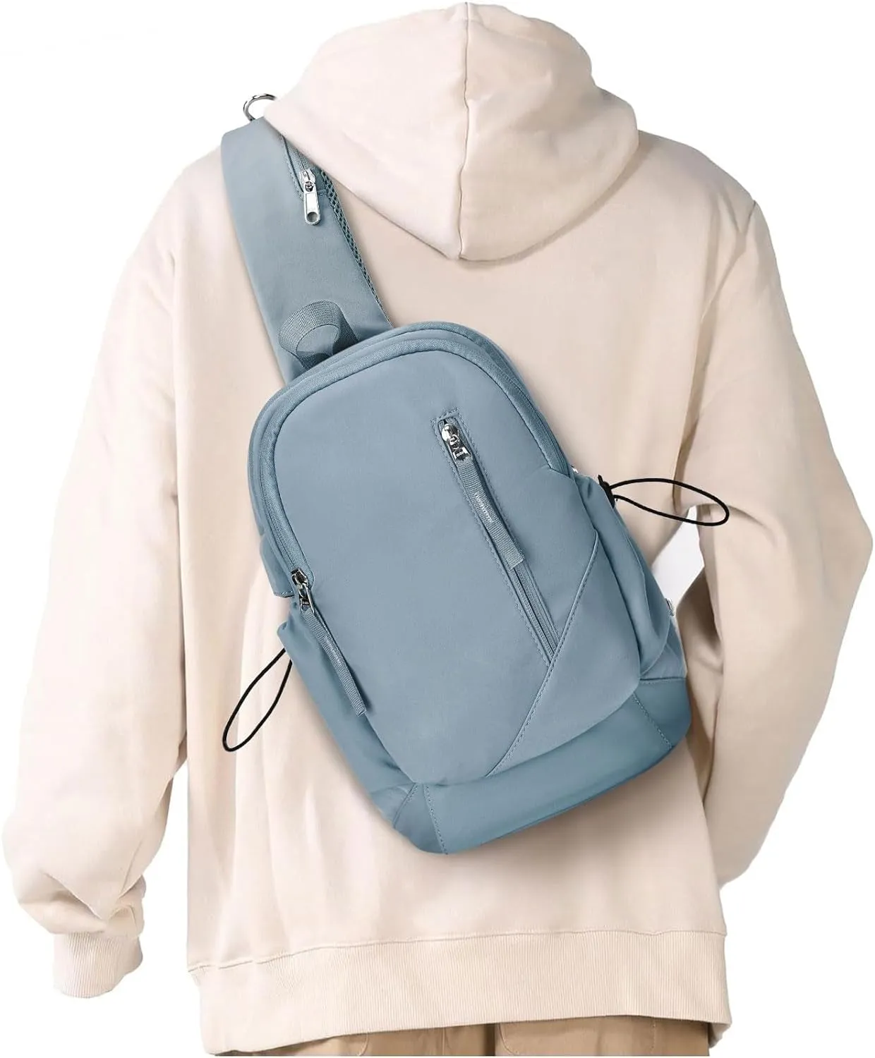 Sling Backpack Bag for Men Women, Chest Shoulder Backpack Crossbody Bags, Mini anti Theft One Strap Motorcycle Backpack Sling Chest Bag for Swimming Diving Outdoor Sports Blue