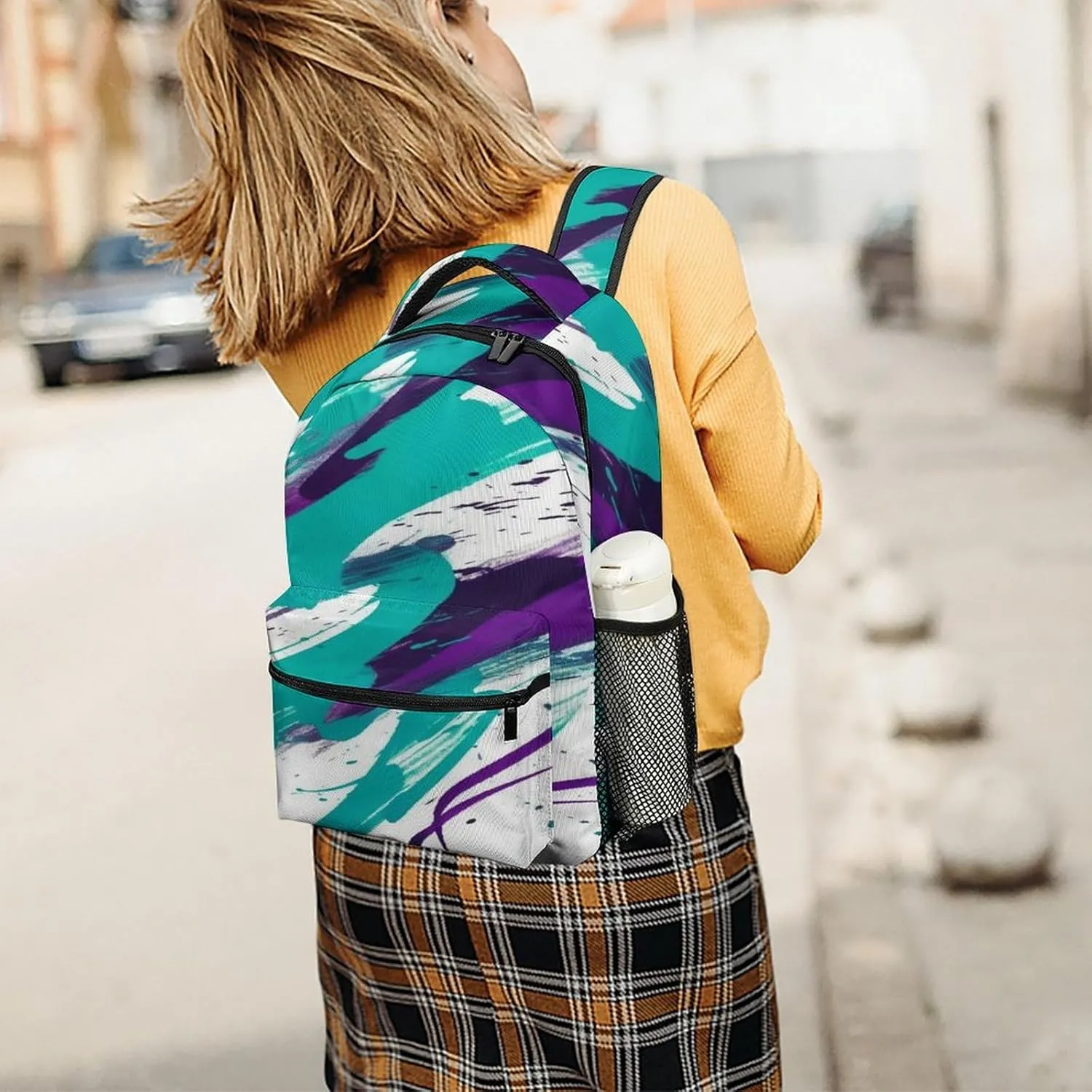 Small Backpacks Personalized 90's Cup Design Printing Travel Bag Lightweight Travel Backpack For Women Men