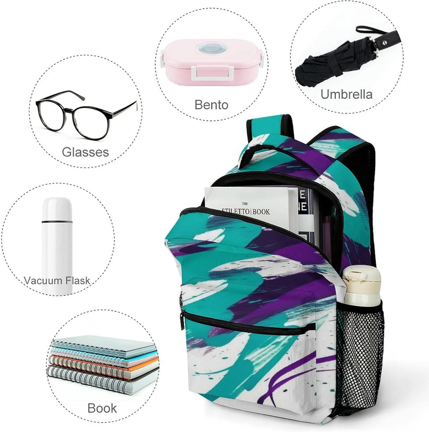 Small Backpacks Personalized 90's Cup Design Printing Travel Bag Lightweight Travel Backpack For Women Men