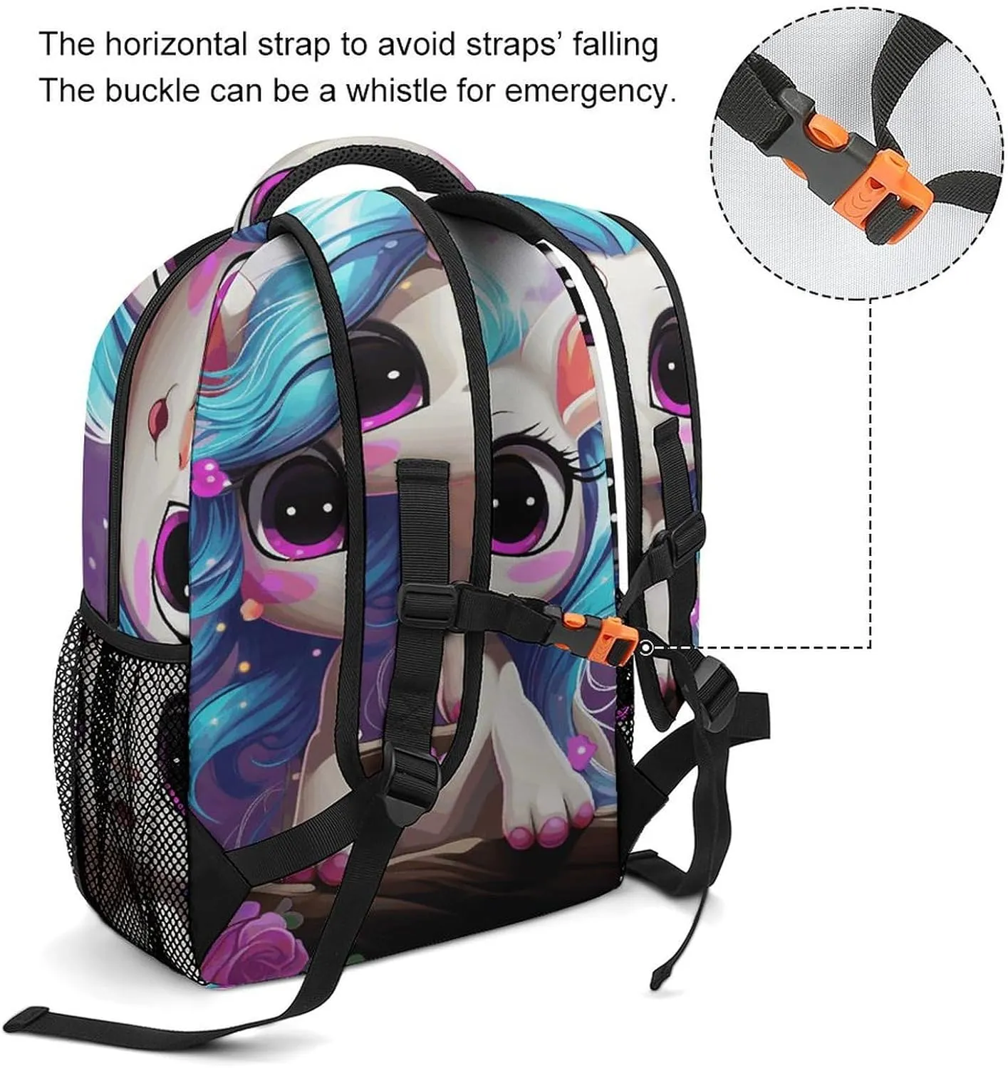 Small Backpacks Personalized A Small Animal with Horns Printing Travel Bag Lightweight Travel Backpack For Women Men