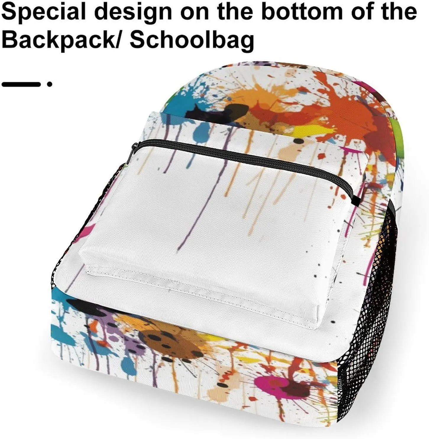 Small Backpacks Personalized Abstract Paint Splashes Printing Travel Bag Lightweight Travel Backpack For Women Men