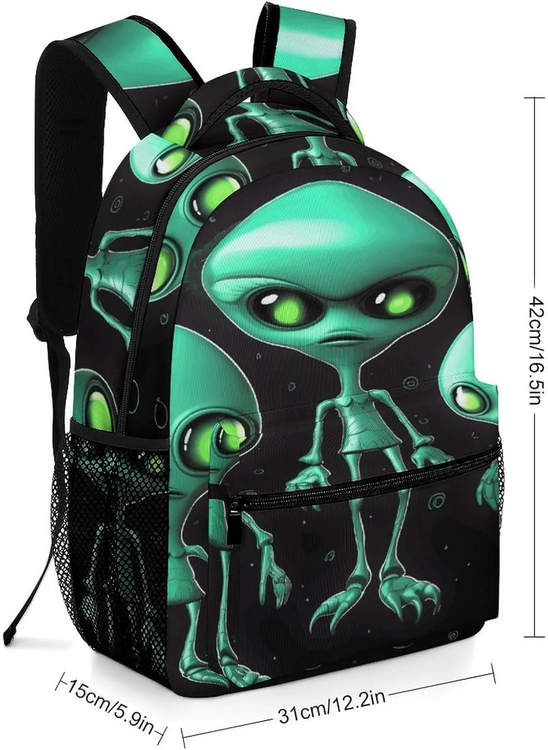 Small Backpacks Personalized Aliens Printing Travel Bag Lightweight Travel Backpack For Women Men