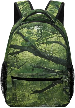 Small Backpacks Personalized An Ancient Swamp Printing Travel Bag Lightweight Travel Backpack For Women Men