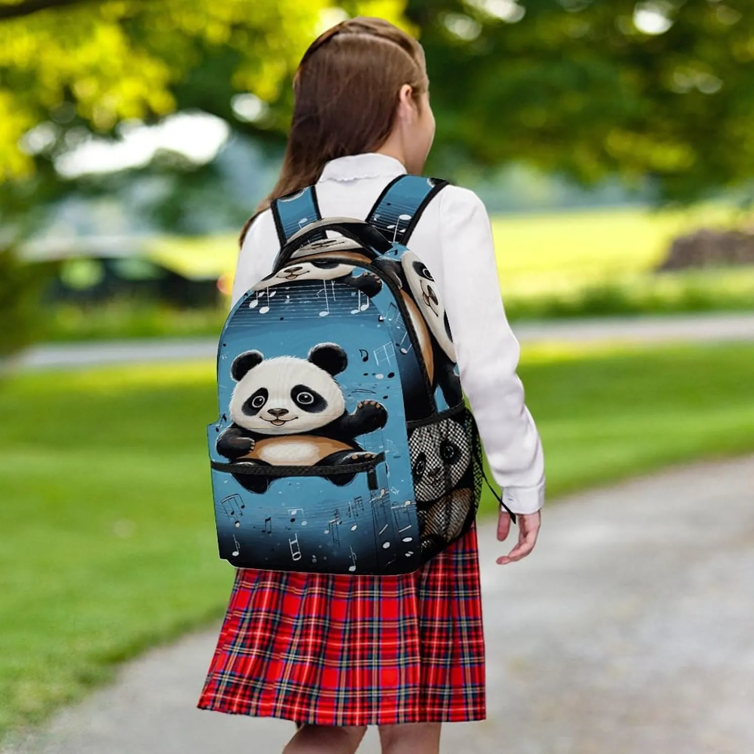 Small Backpacks Personalized Animal Dancing on Musical Notes Printing Travel Bag Lightweight Travel Backpack For Women Men