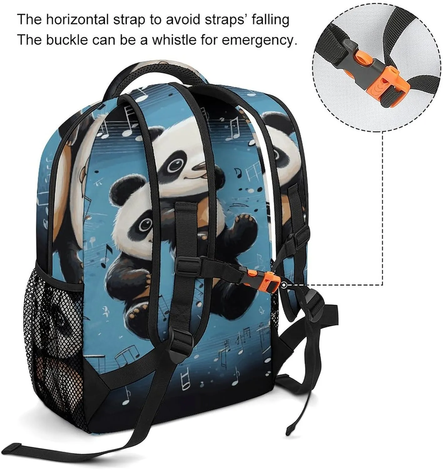 Small Backpacks Personalized Animal Dancing on Musical Notes Printing Travel Bag Lightweight Travel Backpack For Women Men