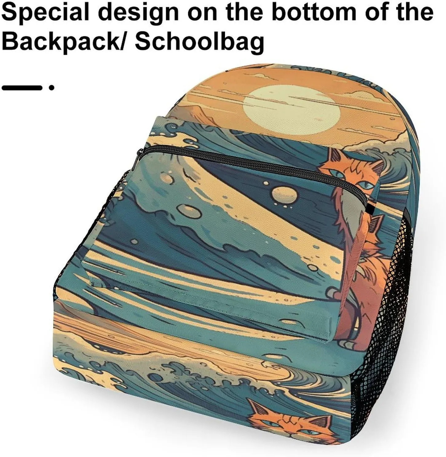Small Backpacks Personalized Anime Style Printing Travel Bag Lightweight Travel Backpack For Women Men