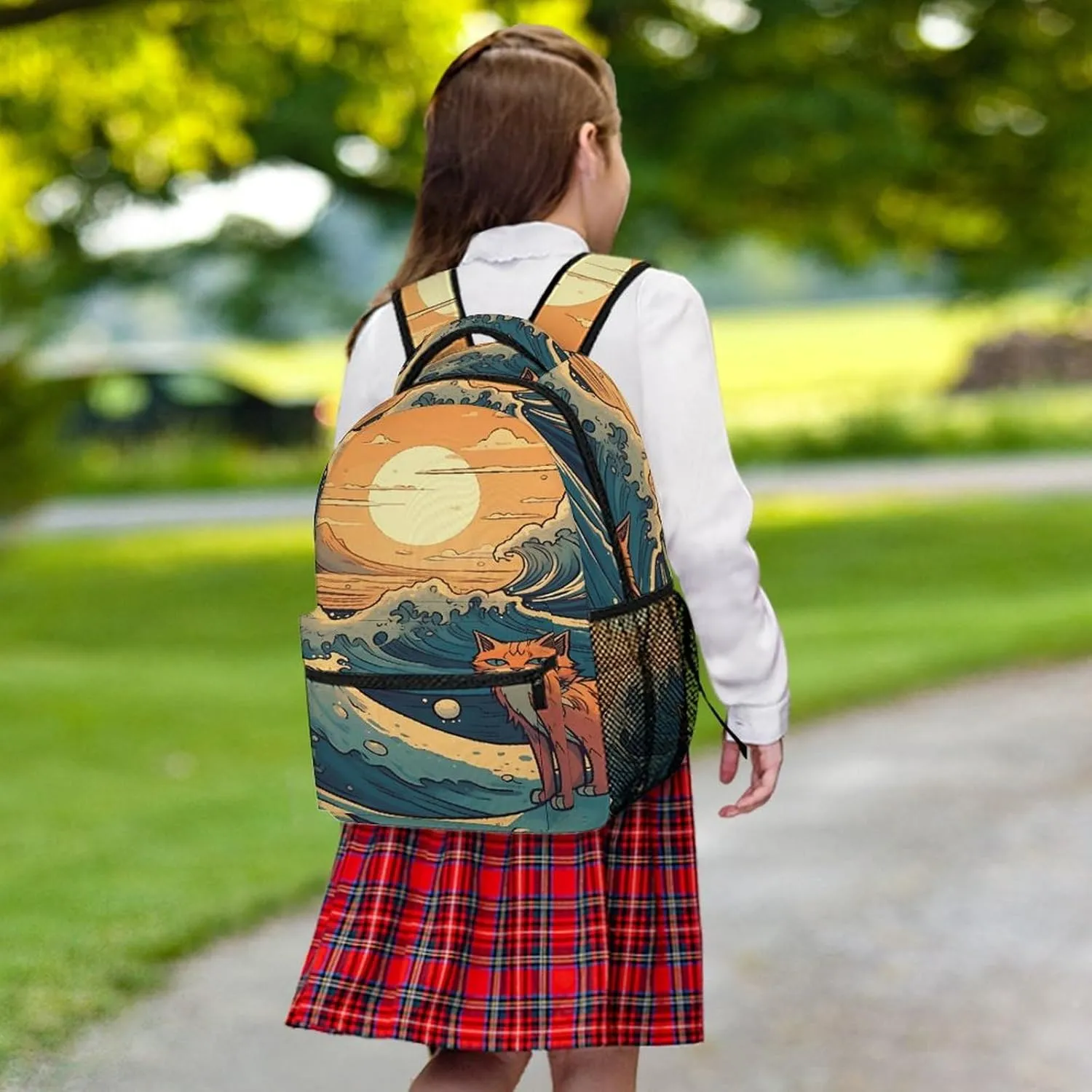 Small Backpacks Personalized Anime Style Printing Travel Bag Lightweight Travel Backpack For Women Men