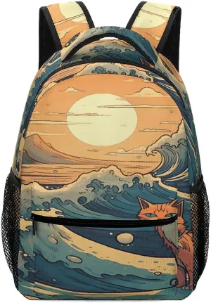 Small Backpacks Personalized Anime Style Printing Travel Bag Lightweight Travel Backpack For Women Men