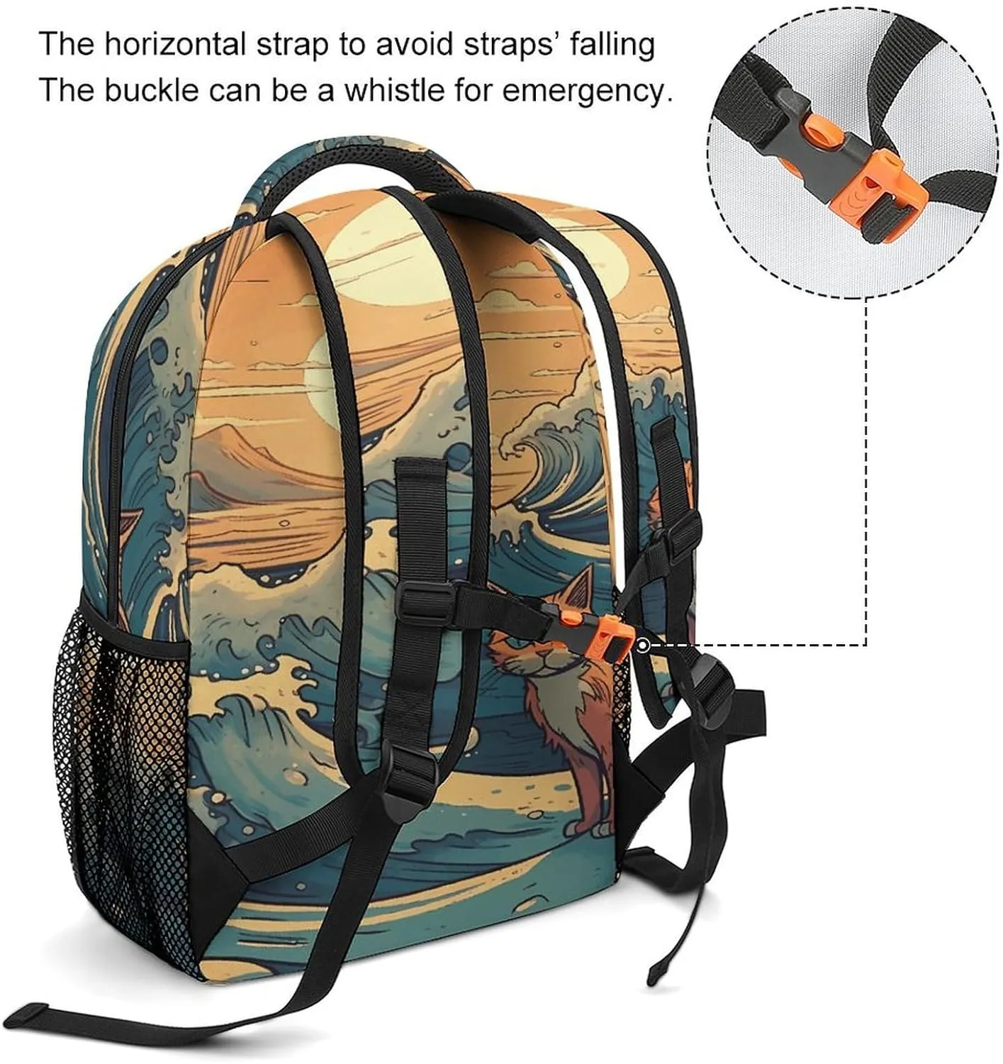 Small Backpacks Personalized Anime Style Printing Travel Bag Lightweight Travel Backpack For Women Men