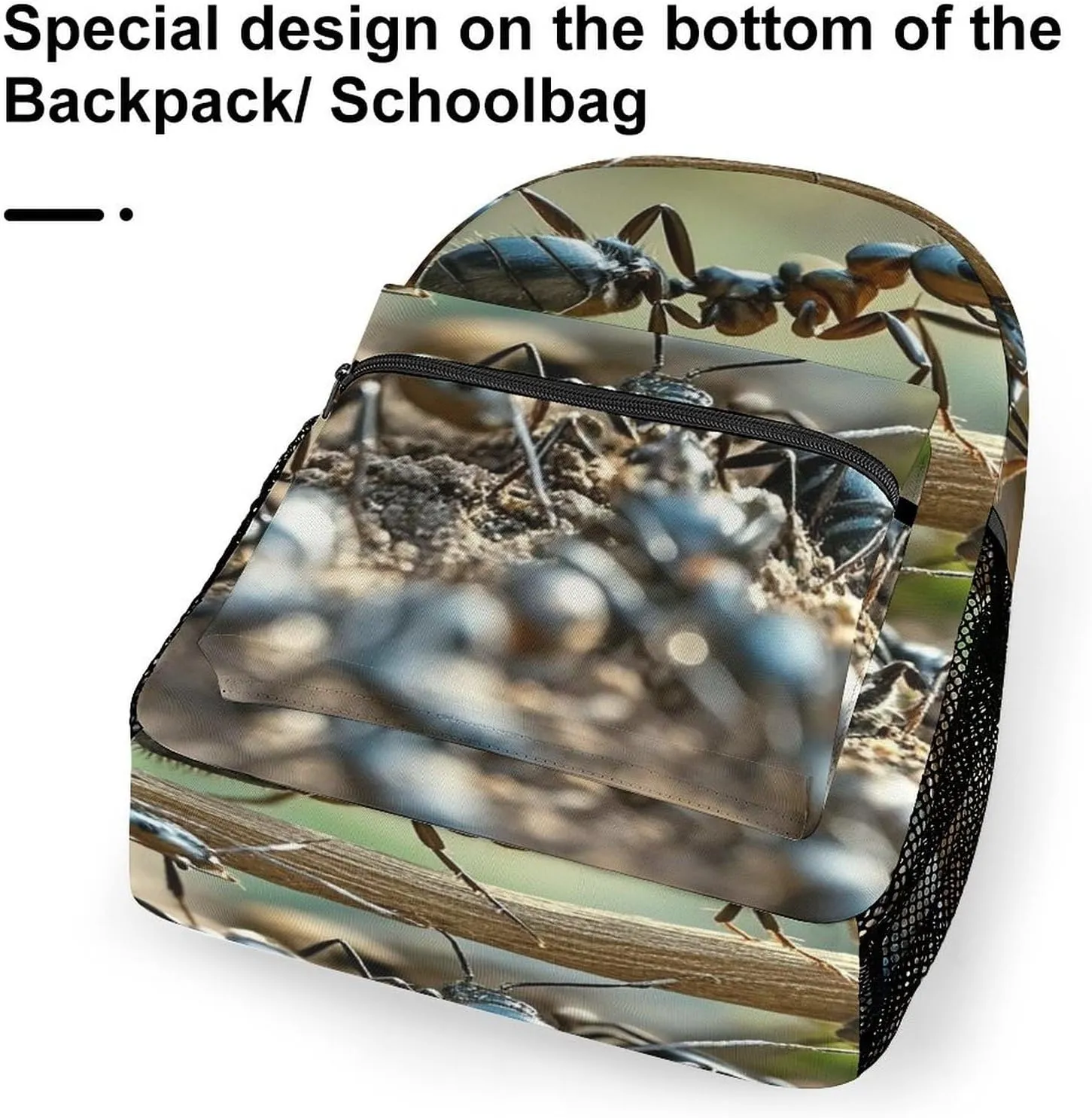 Small Backpacks Personalized Ant Bridge Printing Travel Bag Lightweight Travel Backpack For Women Men