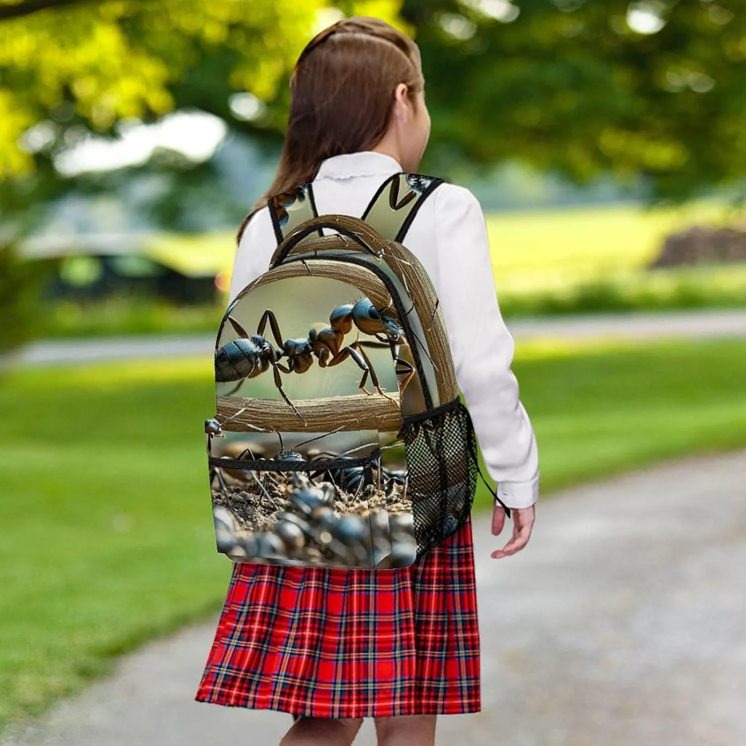 Small Backpacks Personalized Ant Bridge Printing Travel Bag Lightweight Travel Backpack For Women Men