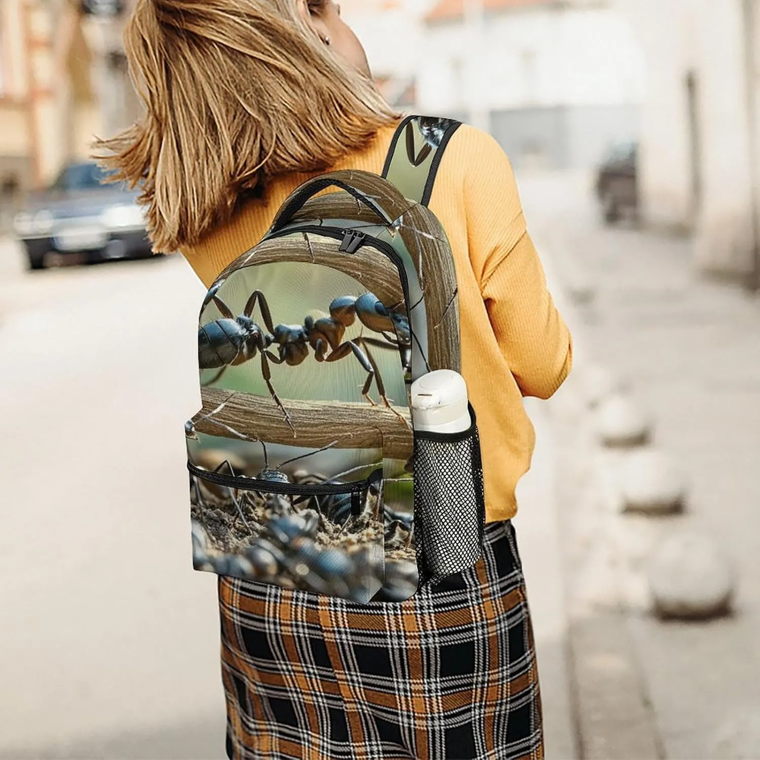 Small Backpacks Personalized Ant Bridge Printing Travel Bag Lightweight Travel Backpack For Women Men