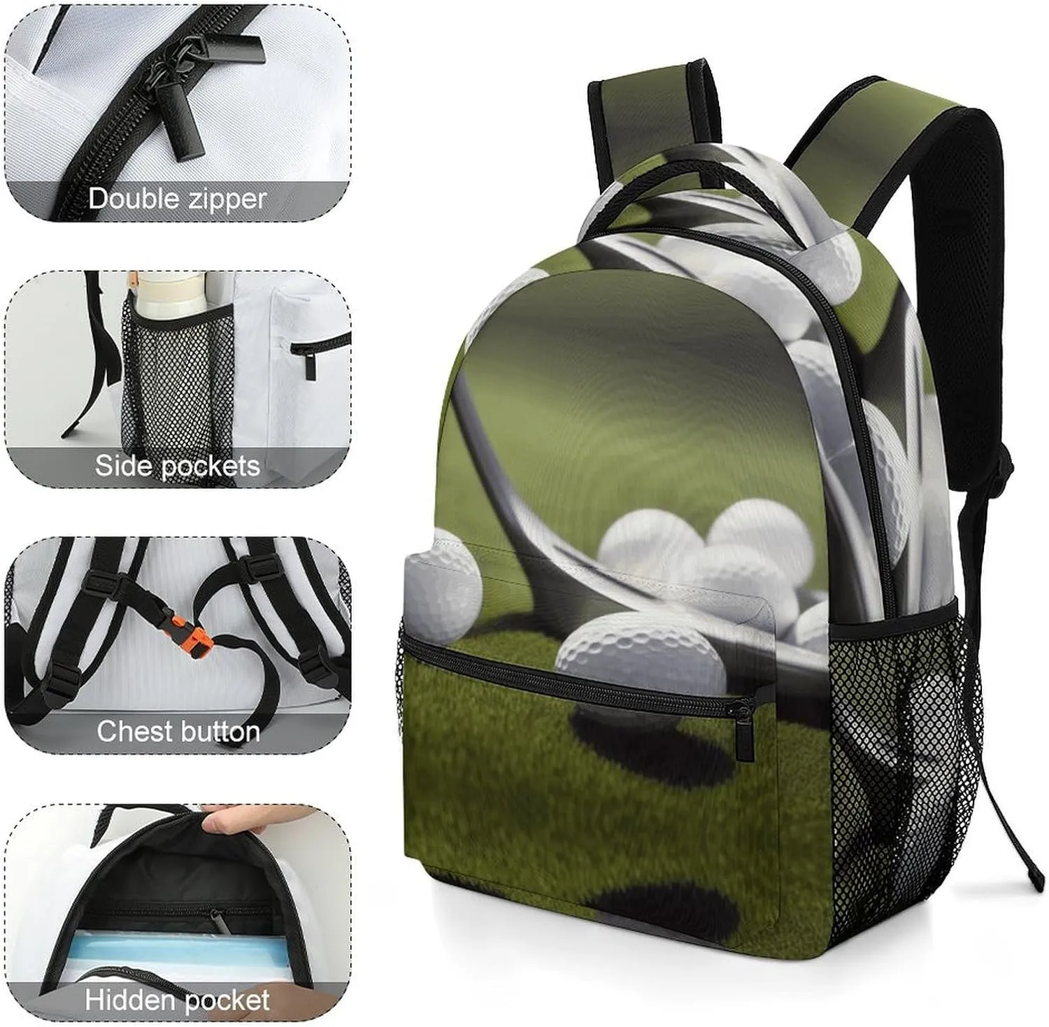 Small Backpacks Personalized Ball Game Printing Travel Bag Lightweight Travel Backpack For Women Men