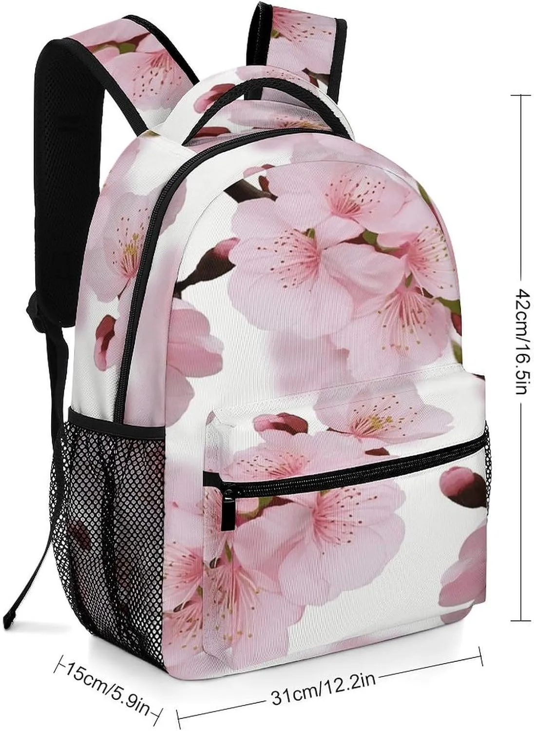 Small Backpacks Personalized Beautiful Cherry Blossoms Printing Travel Bag Lightweight Travel Backpack For Women Men