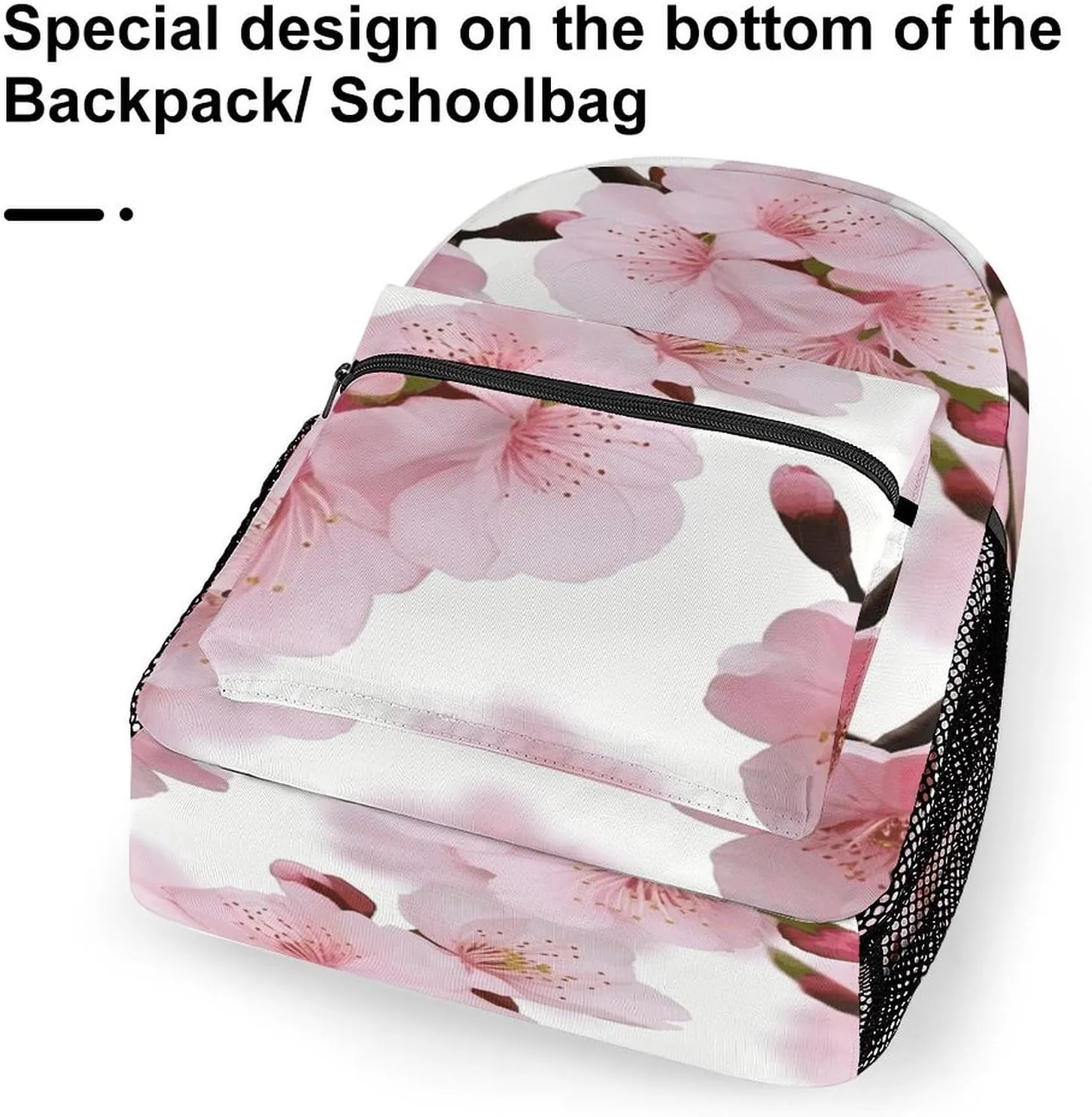 Small Backpacks Personalized Beautiful Cherry Blossoms Printing Travel Bag Lightweight Travel Backpack For Women Men