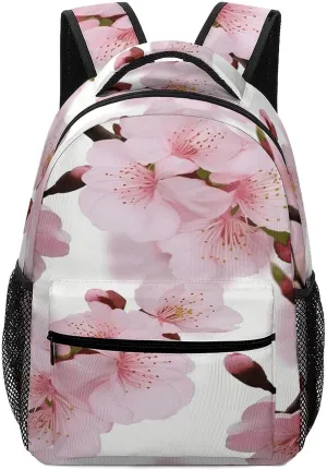 Small Backpacks Personalized Beautiful Cherry Blossoms Printing Travel Bag Lightweight Travel Backpack For Women Men