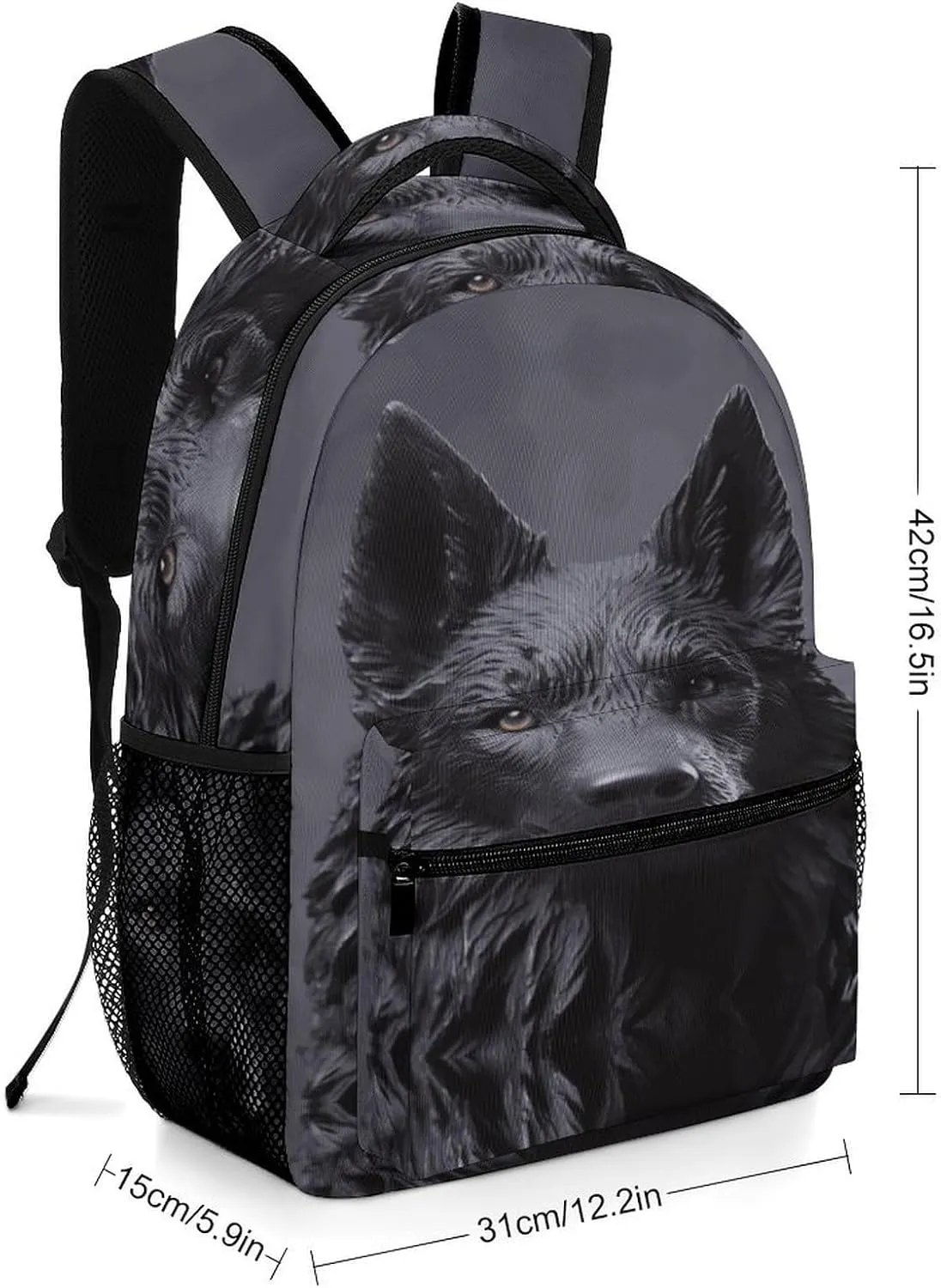 Small Backpacks Personalized Black German Shepherd Printing Travel Bag Lightweight Travel Backpack For Women Men
