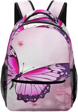Small Backpacks Personalized Butterfly Printing Travel Bag Lightweight Travel Backpack For Women Men