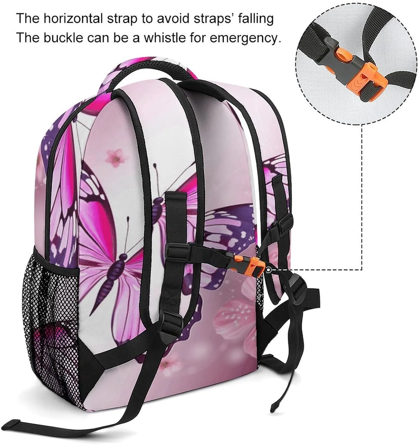 Small Backpacks Personalized Butterfly Printing Travel Bag Lightweight Travel Backpack For Women Men