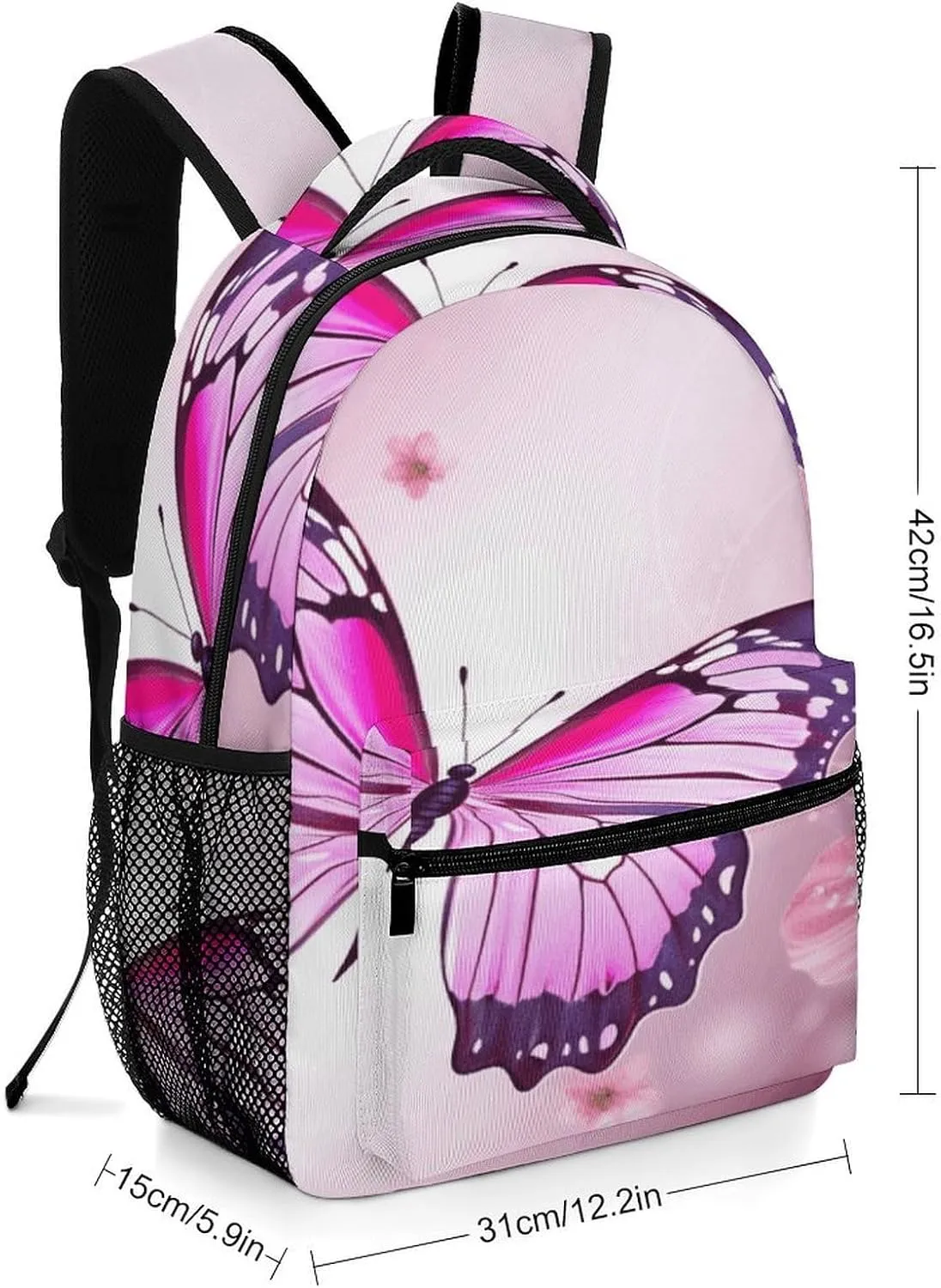 Small Backpacks Personalized Butterfly Printing Travel Bag Lightweight Travel Backpack For Women Men