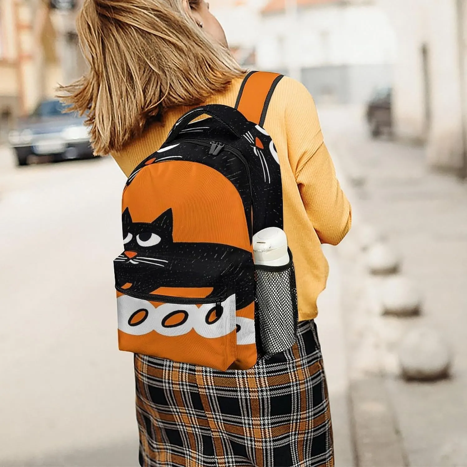 Small Backpacks Personalized Cartoon Clip Art Printing Travel Bag Lightweight Travel Backpack For Women Men