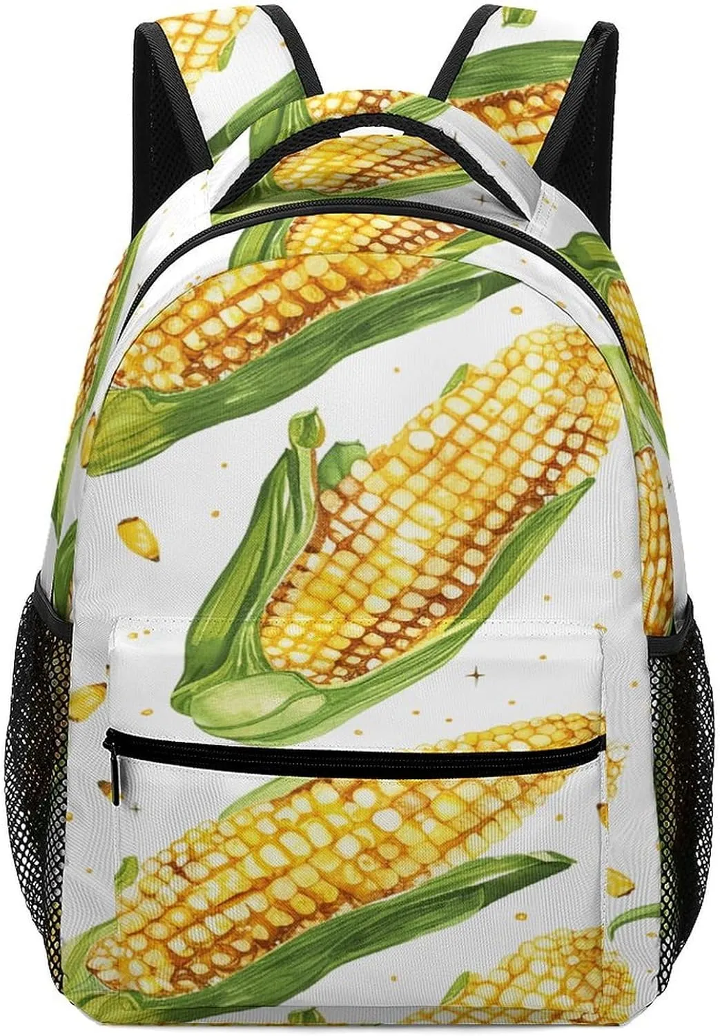 Small Backpacks Personalized Cartoon Corn on The Cob Printing Travel Bag Lightweight Travel Backpack For Women Men