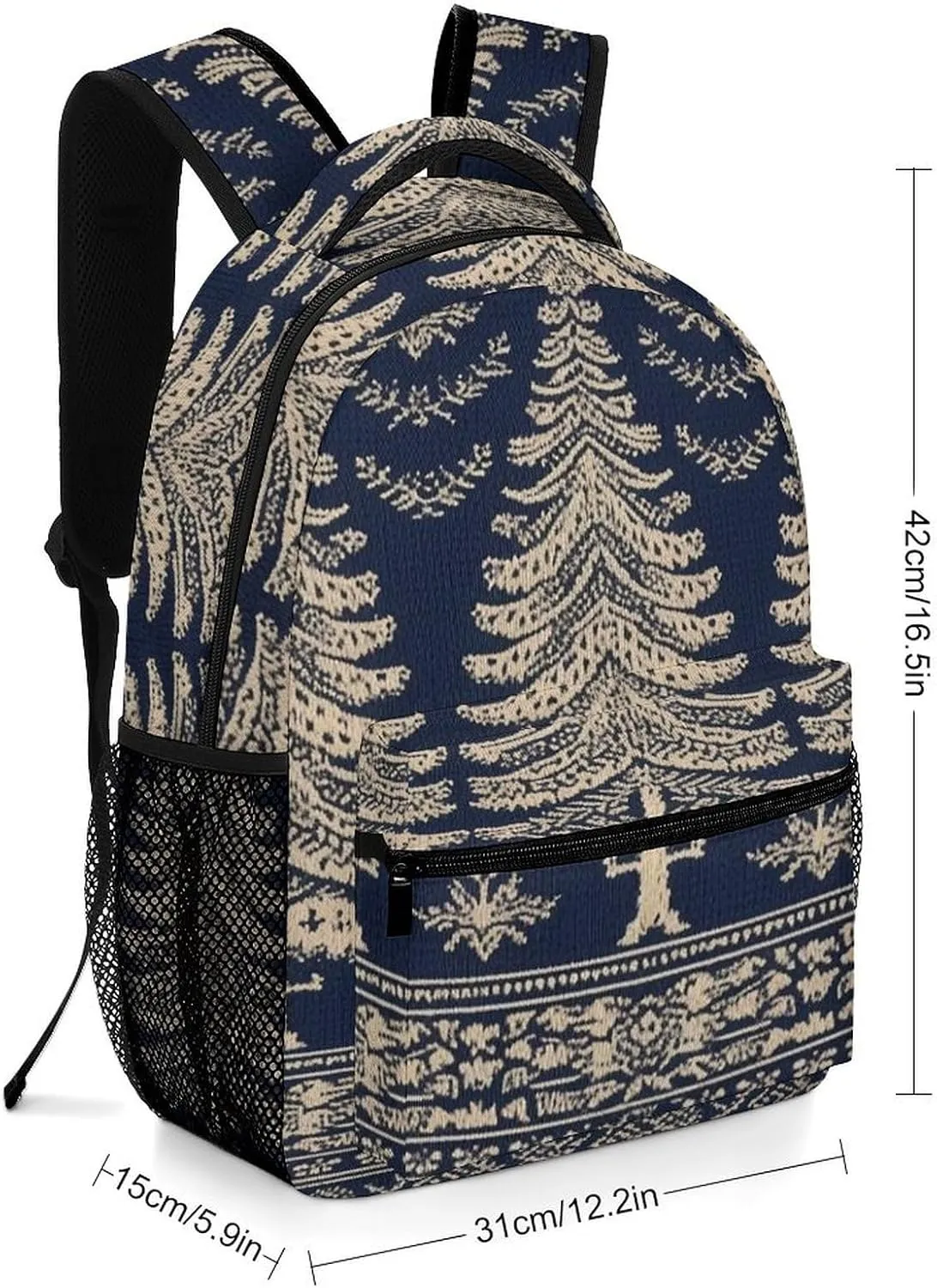 Small Backpacks Personalized Christmas Tree Pattern Printing Travel Bag Lightweight Travel Backpack For Women Men