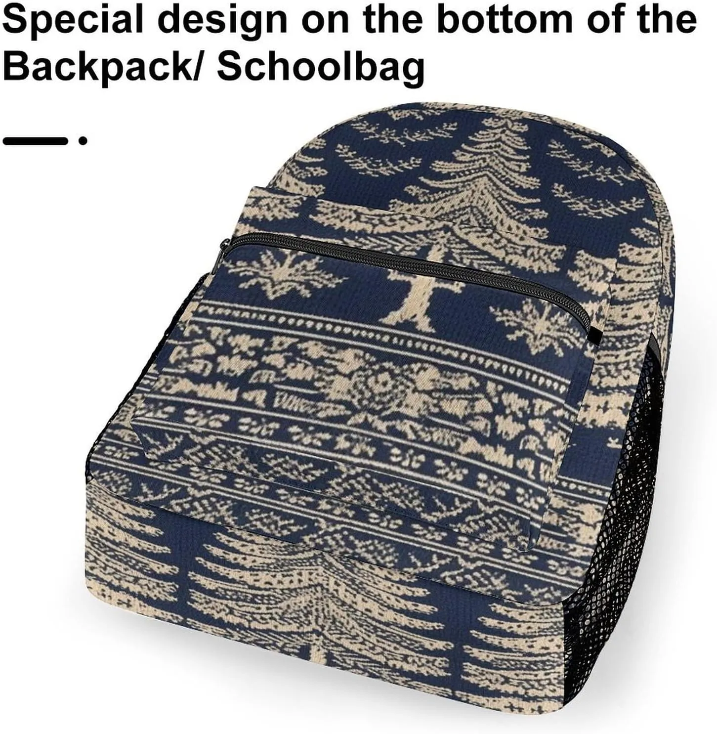 Small Backpacks Personalized Christmas Tree Pattern Printing Travel Bag Lightweight Travel Backpack For Women Men