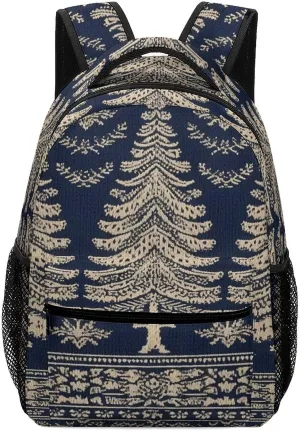 Small Backpacks Personalized Christmas Tree Pattern Printing Travel Bag Lightweight Travel Backpack For Women Men