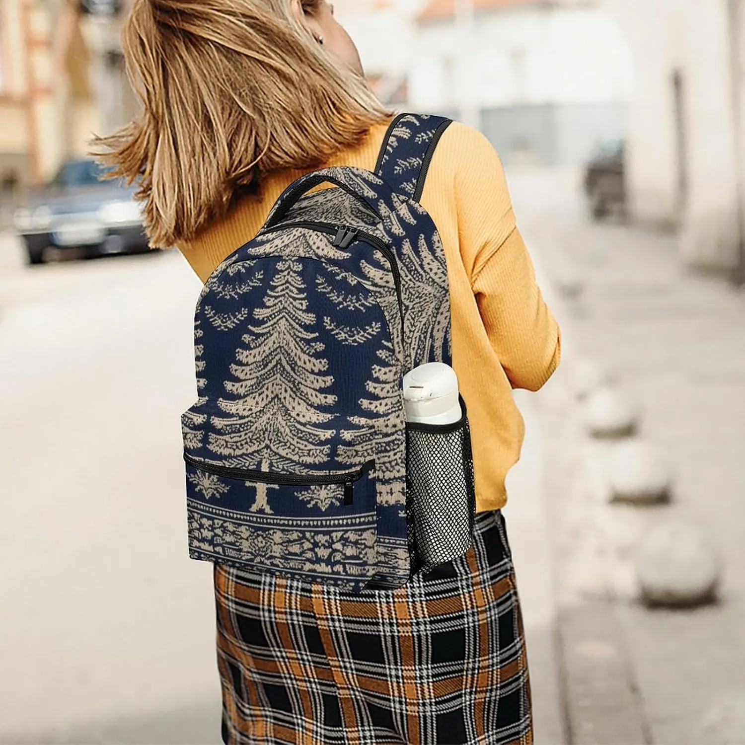 Small Backpacks Personalized Christmas Tree Pattern Printing Travel Bag Lightweight Travel Backpack For Women Men