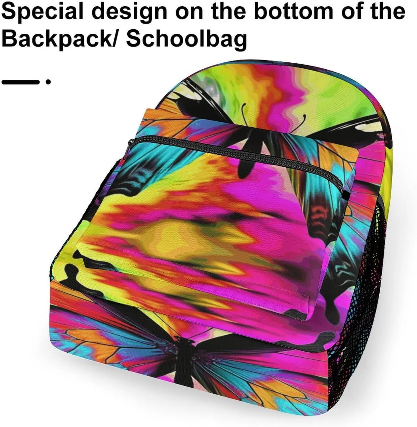 Small Backpacks Personalized Colorful Butterfly Printing Travel Bag Lightweight Travel Backpack For Women Men