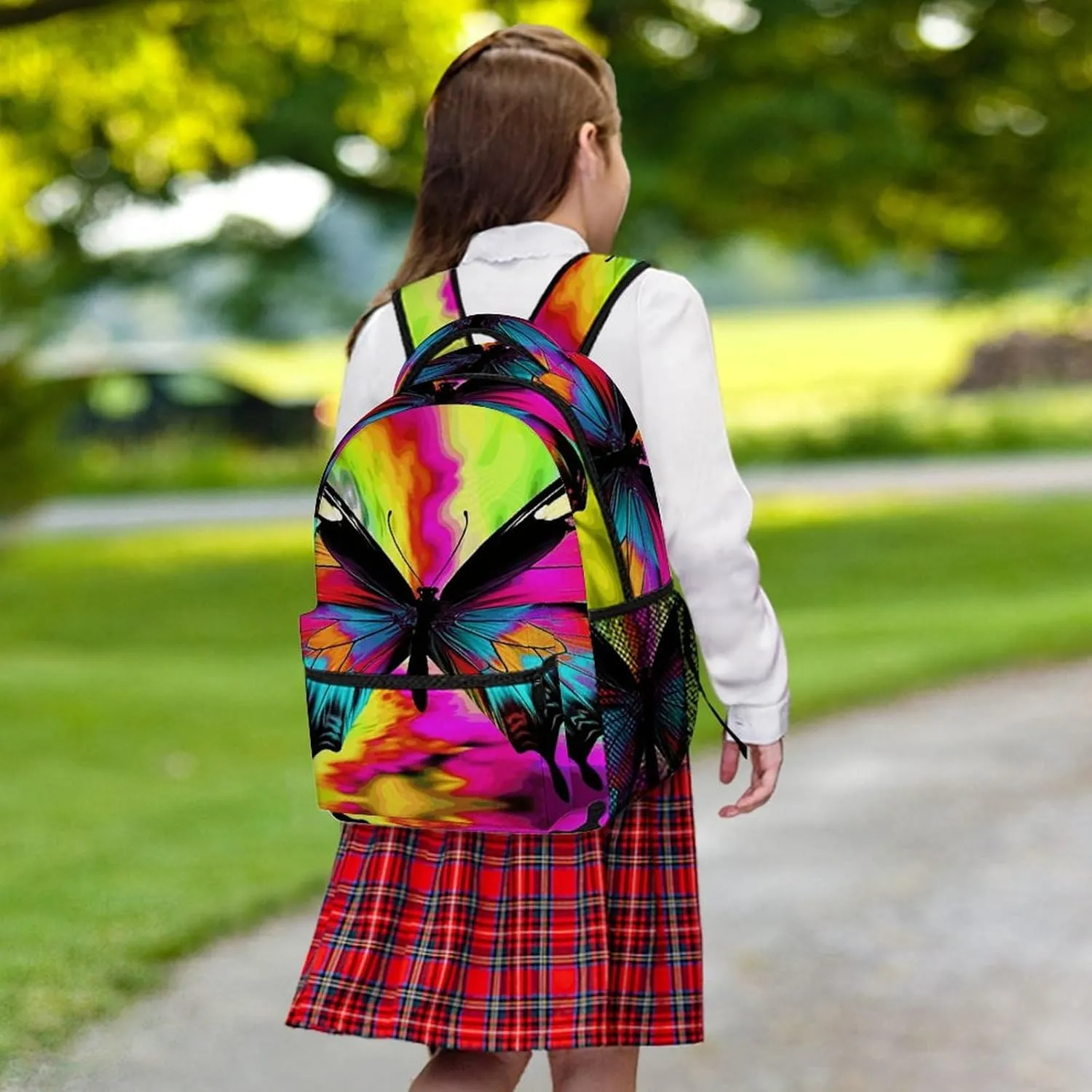Small Backpacks Personalized Colorful Butterfly Printing Travel Bag Lightweight Travel Backpack For Women Men