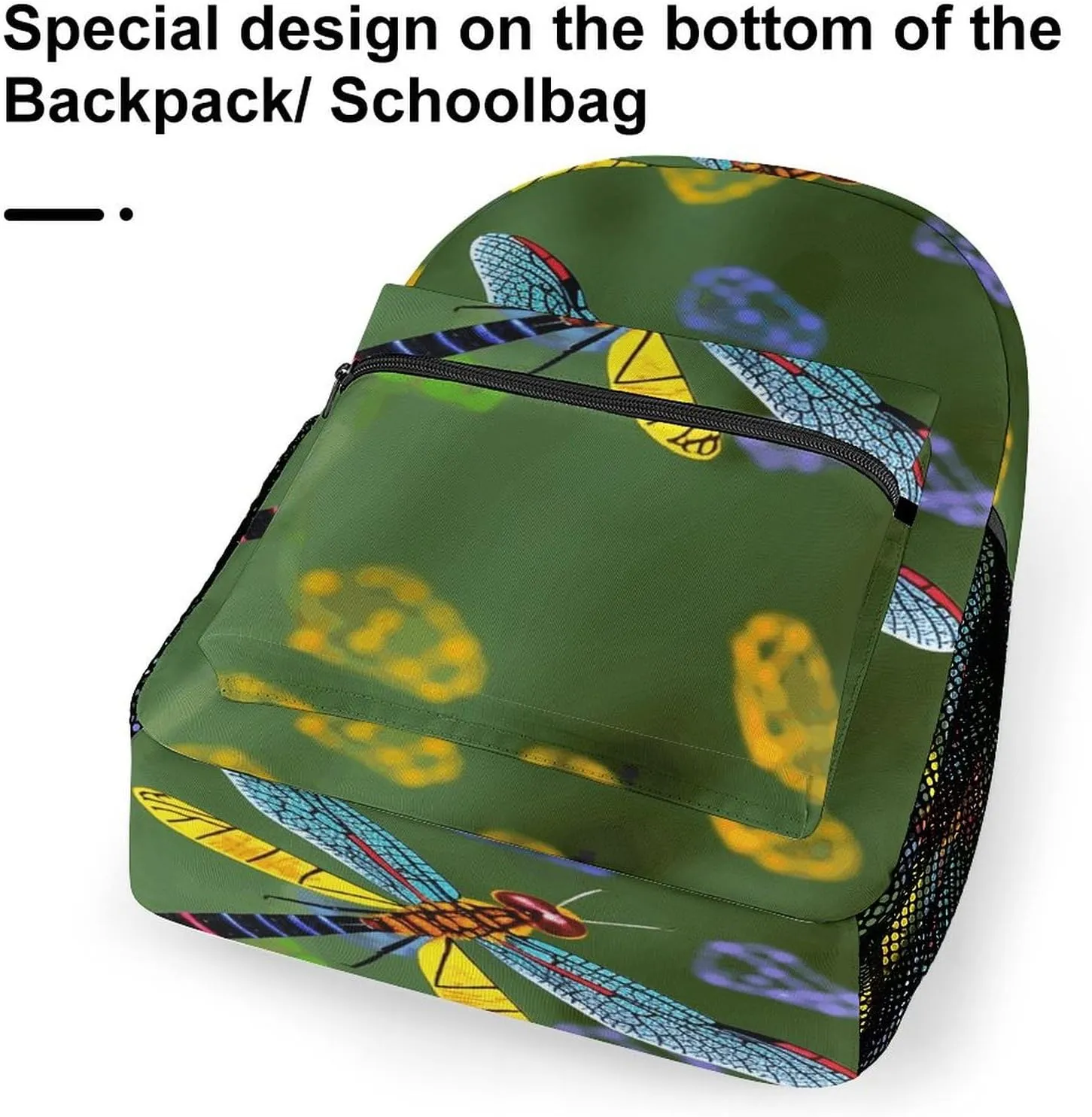 Small Backpacks Personalized Colorful Dragonfly Printing Travel Bag Lightweight Travel Backpack For Women Men