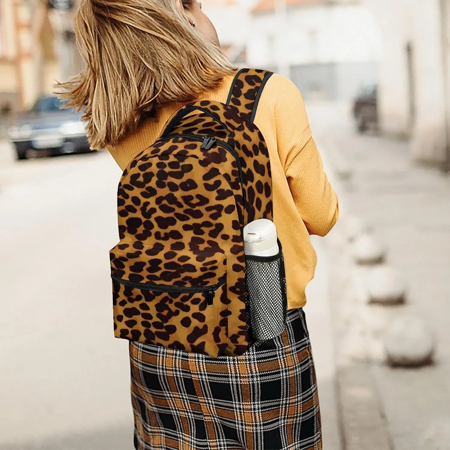 Small Backpacks Personalized Cool Cheetah Leopard Printing Travel Bag Lightweight Travel Backpack For Women Men
