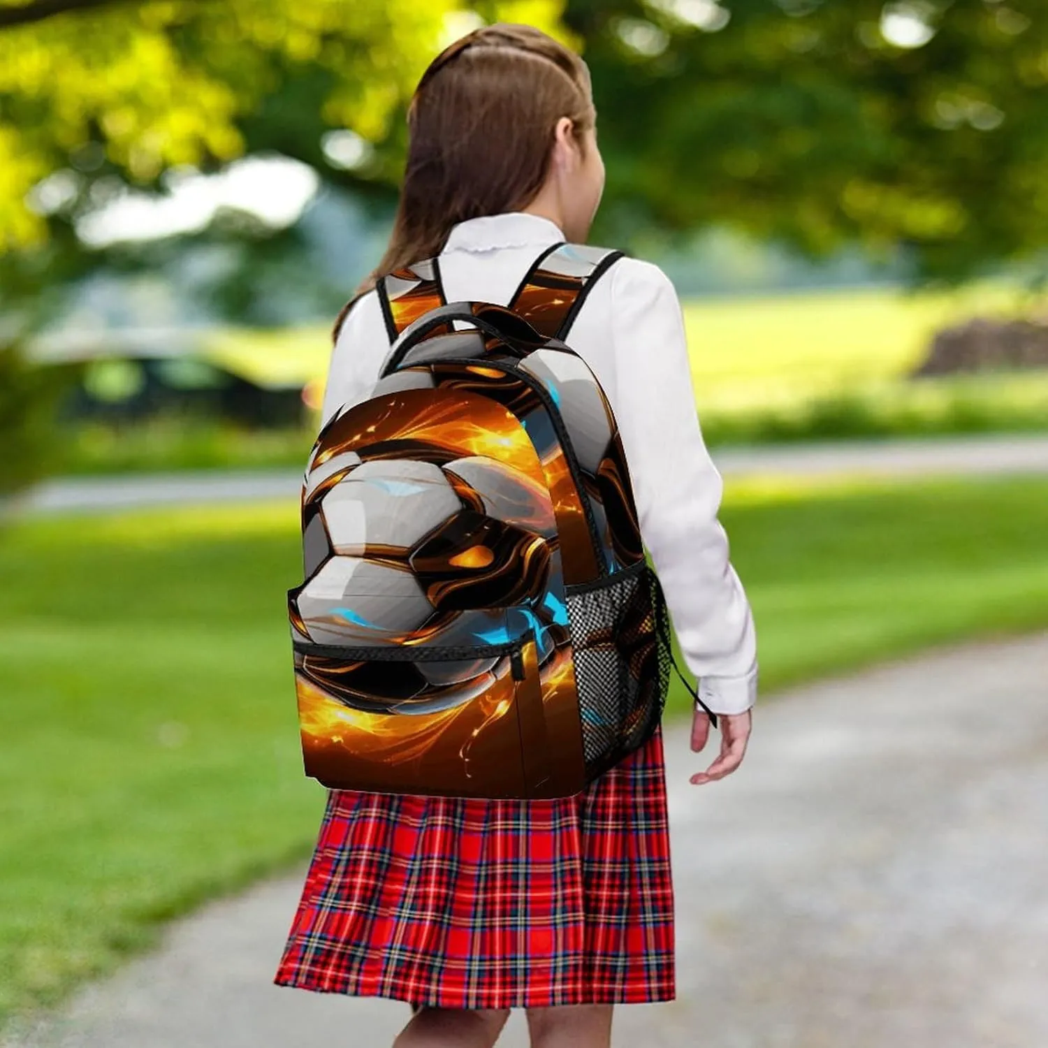 Small Backpacks Personalized Cool Soccer Ball Printing Travel Bag Lightweight Travel Backpack For Women Men