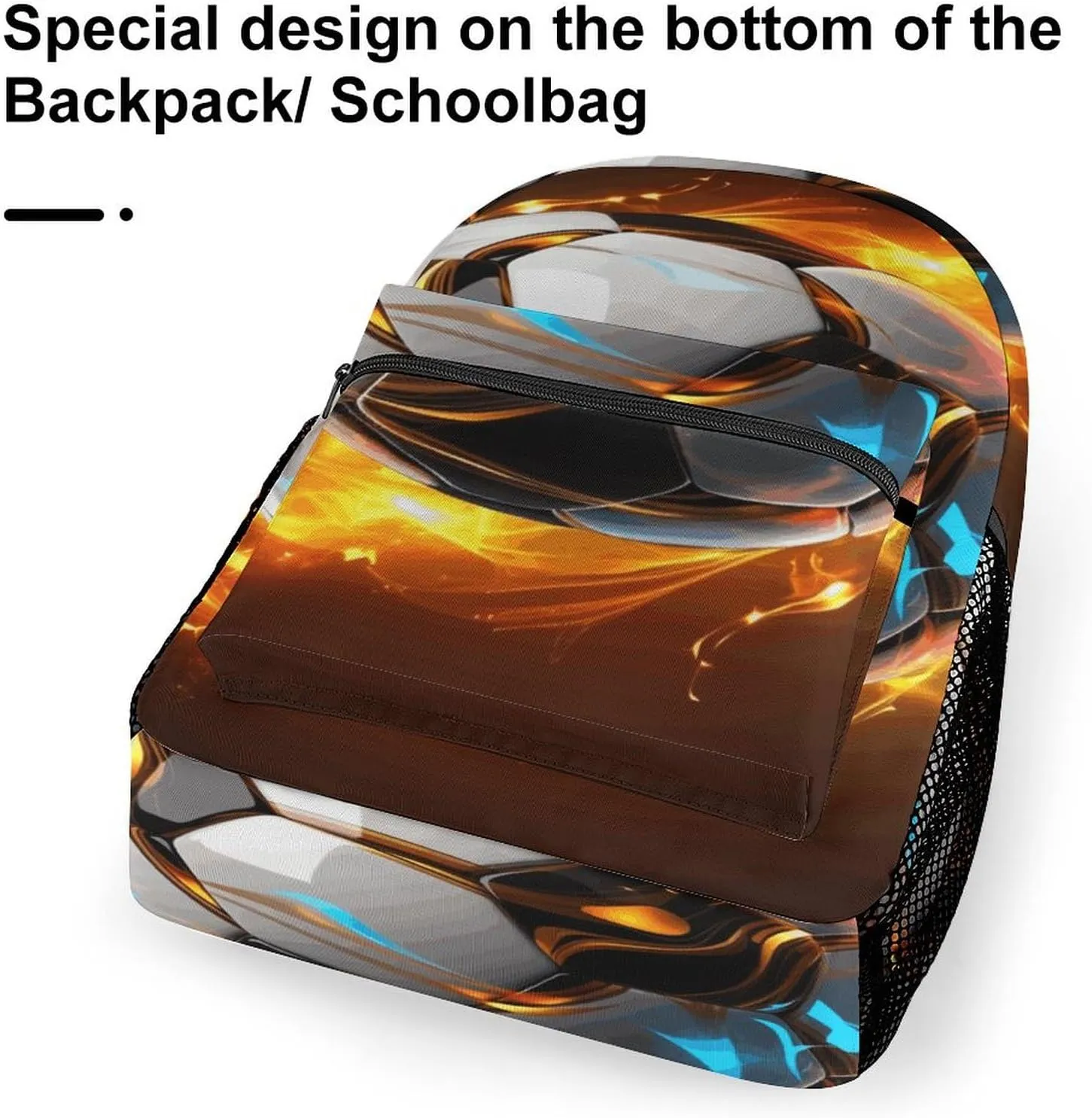 Small Backpacks Personalized Cool Soccer Ball Printing Travel Bag Lightweight Travel Backpack For Women Men