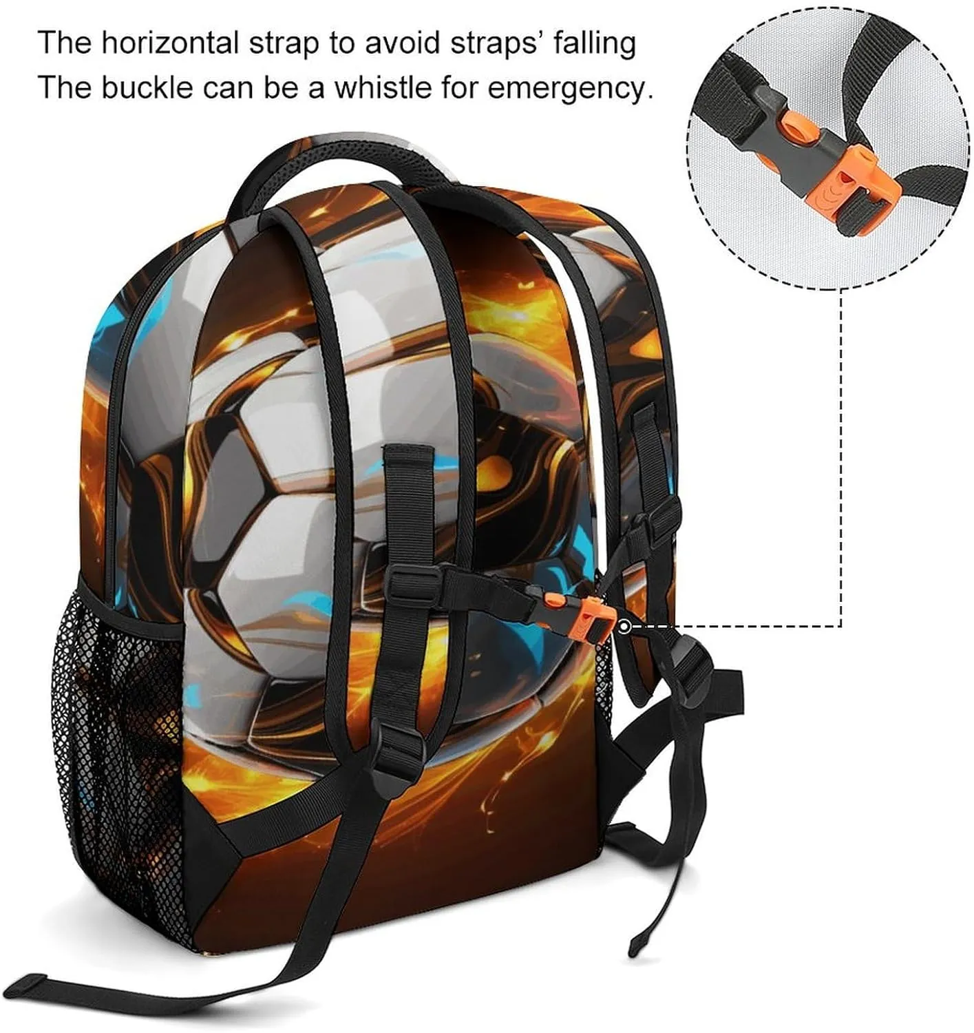 Small Backpacks Personalized Cool Soccer Ball Printing Travel Bag Lightweight Travel Backpack For Women Men