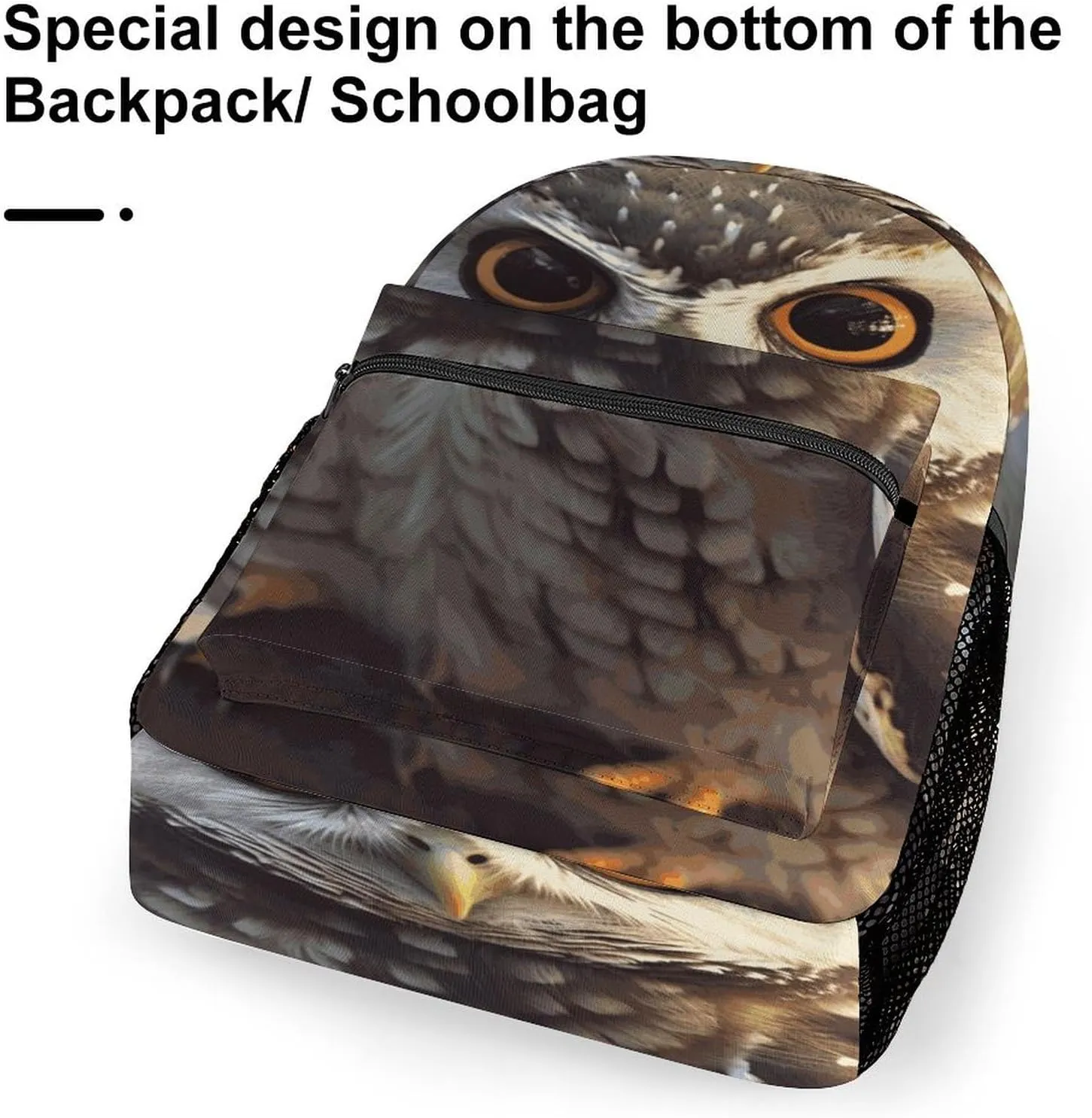 Small Backpacks Personalized Cute Owl Printing Travel Bag Lightweight Travel Backpack For Women Men