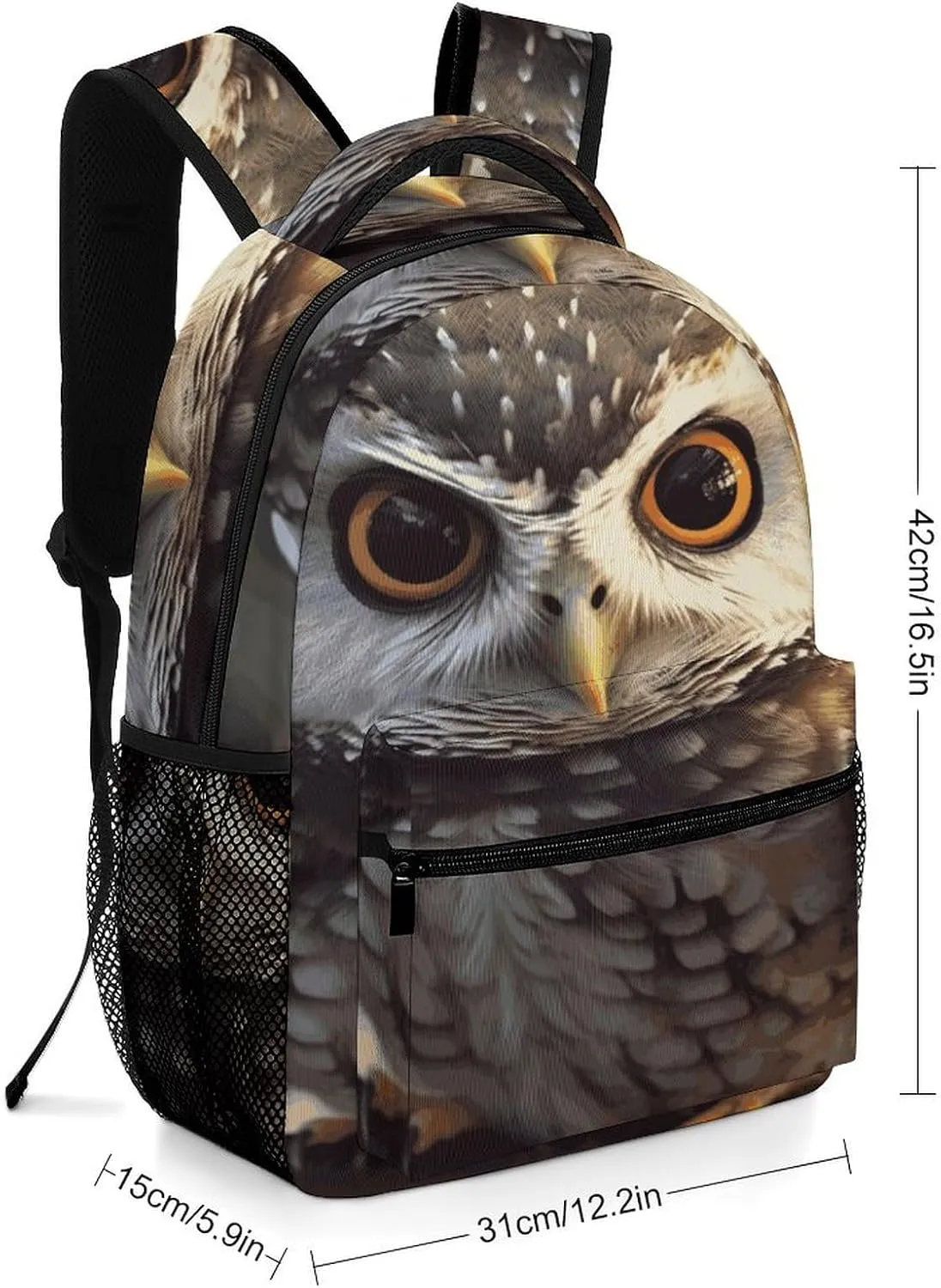 Small Backpacks Personalized Cute Owl Printing Travel Bag Lightweight Travel Backpack For Women Men