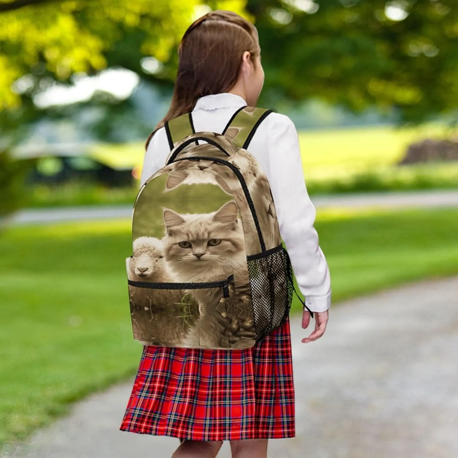 Small Backpacks Personalized Cute Sheep Printing Travel Bag Lightweight Travel Backpack For Women Men