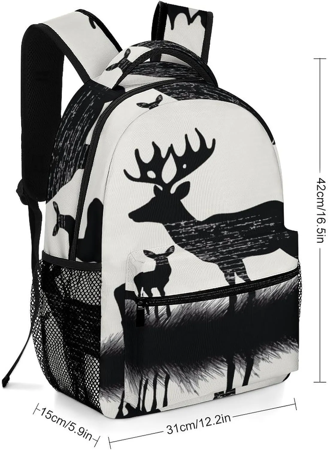 Small Backpacks Personalized Deer Printing Travel Bag Lightweight Travel Backpack For Women Men
