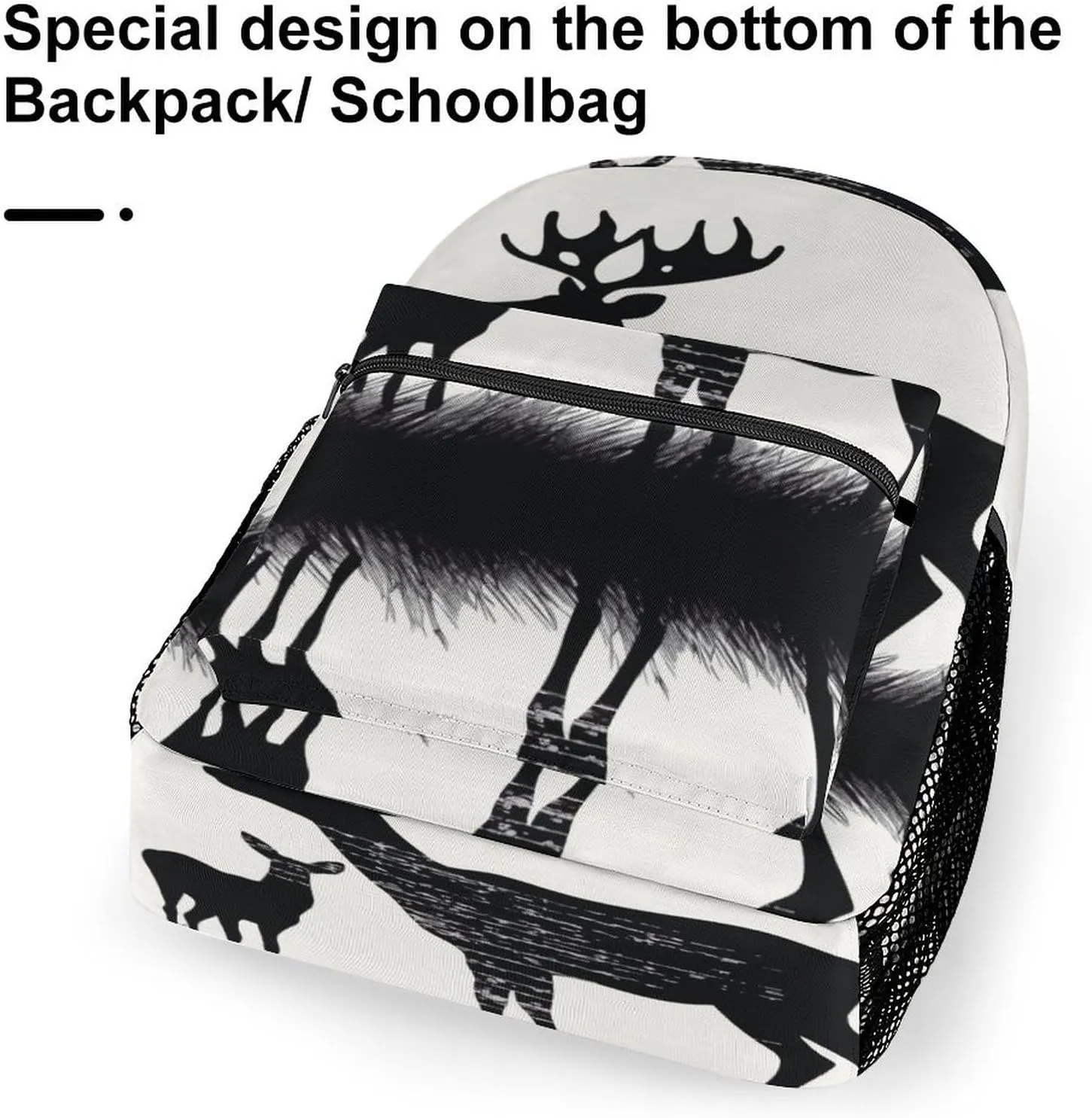 Small Backpacks Personalized Deer Printing Travel Bag Lightweight Travel Backpack For Women Men