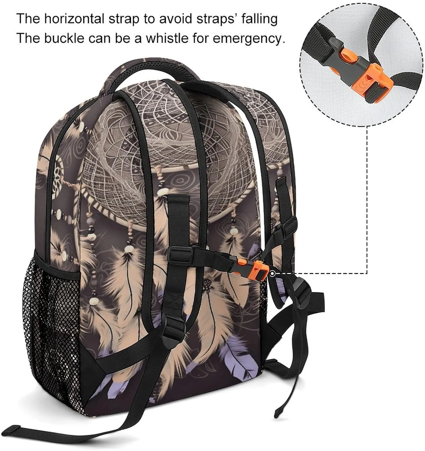 Small Backpacks Personalized Dream Catcher Printing Travel Bag Lightweight Travel Backpack For Women Men