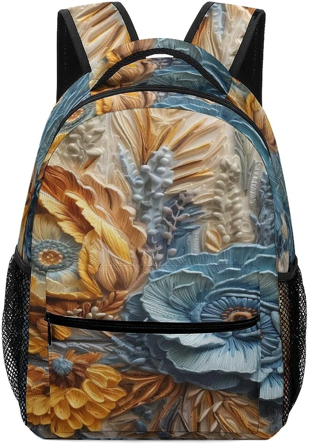 Small Backpacks Personalized Embroidered Flowers Printing Travel Bag Lightweight Travel Backpack For Women Men