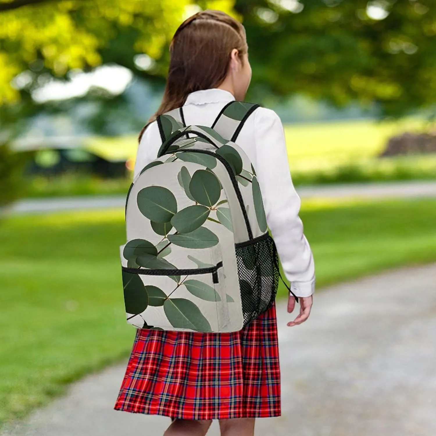 Small Backpacks Personalized Eucalyptus Leaves Printing Travel Bag Lightweight Travel Backpack For Women Men