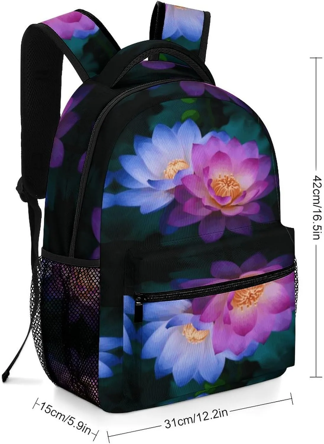 Small Backpacks Personalized Flower Printing Travel Bag Lightweight Travel Backpack For Women Men